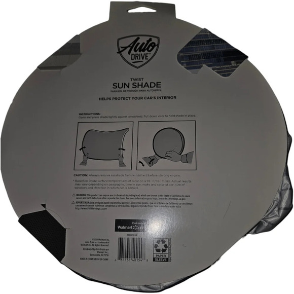 NWT Auto Drive Polygon Twist Sun Shade - Picture 2 of 2